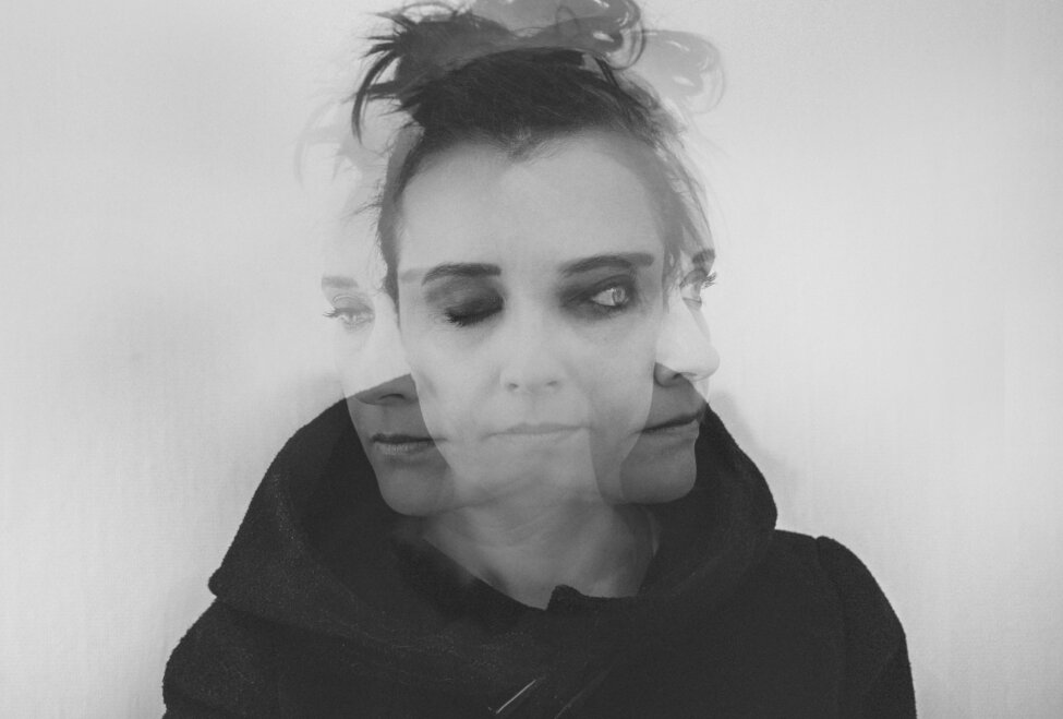 multiple exposure of woman's face perfectionist