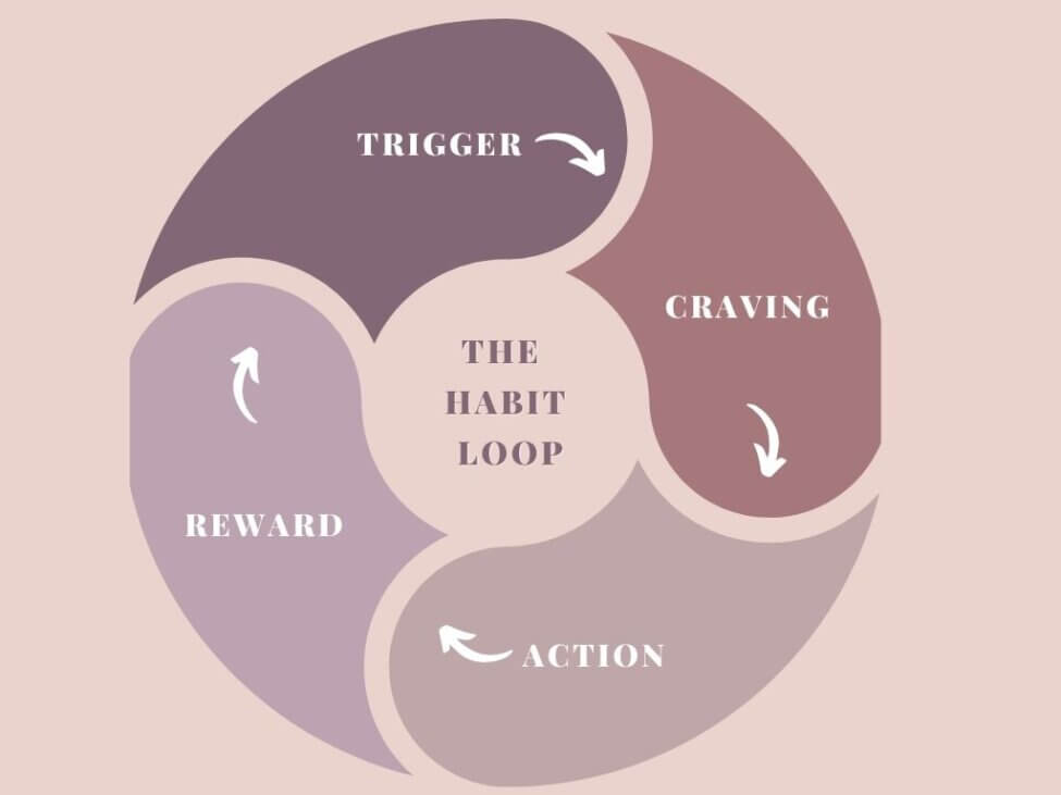 Chart showing the habit loop